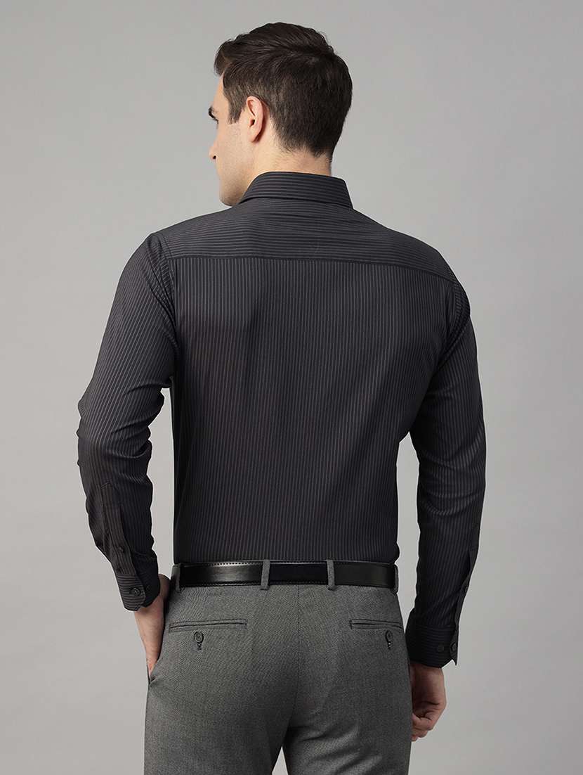 men striped collared long sleeve shirt - 22039563 -  Standard Image - 1