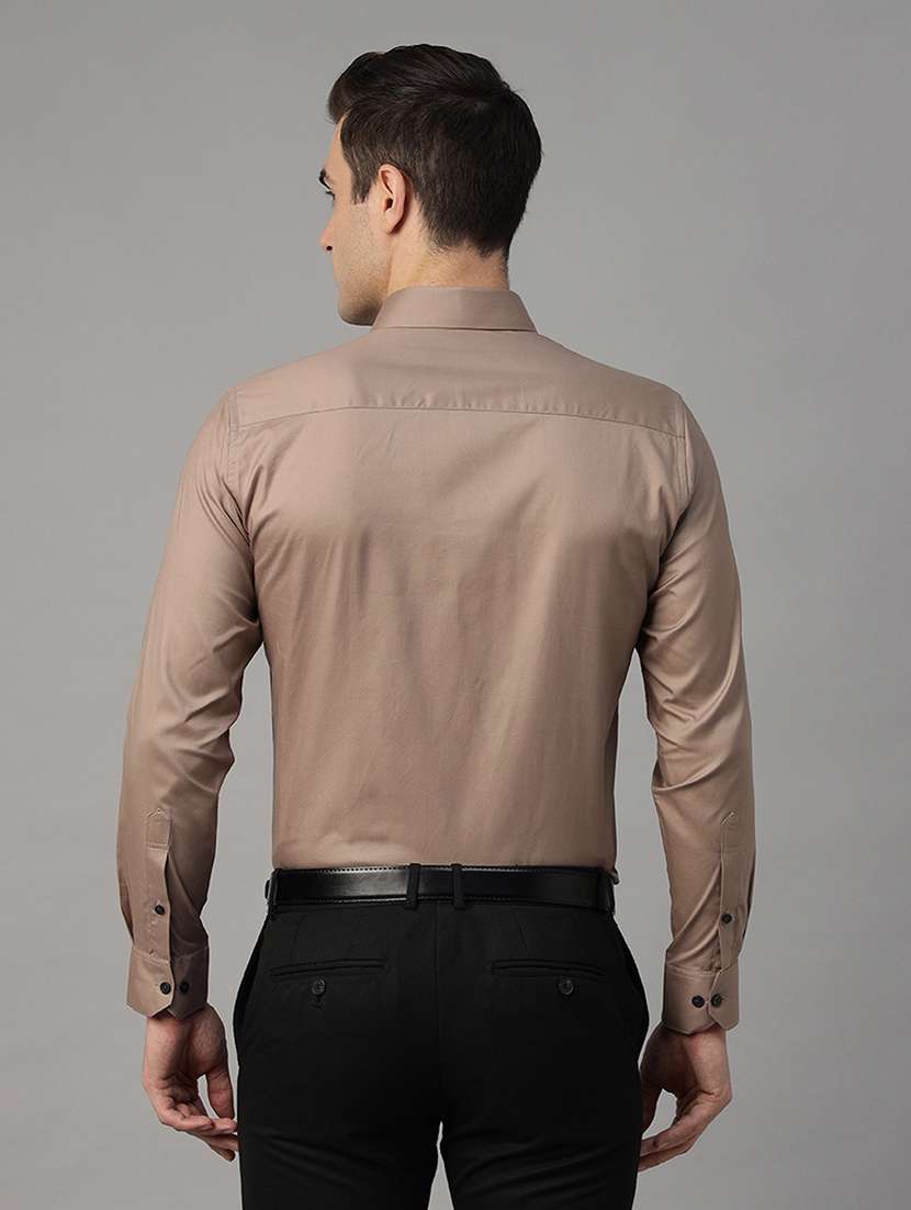 men solid collared long sleeve shirt - 22039565 -  Standard Image - 1