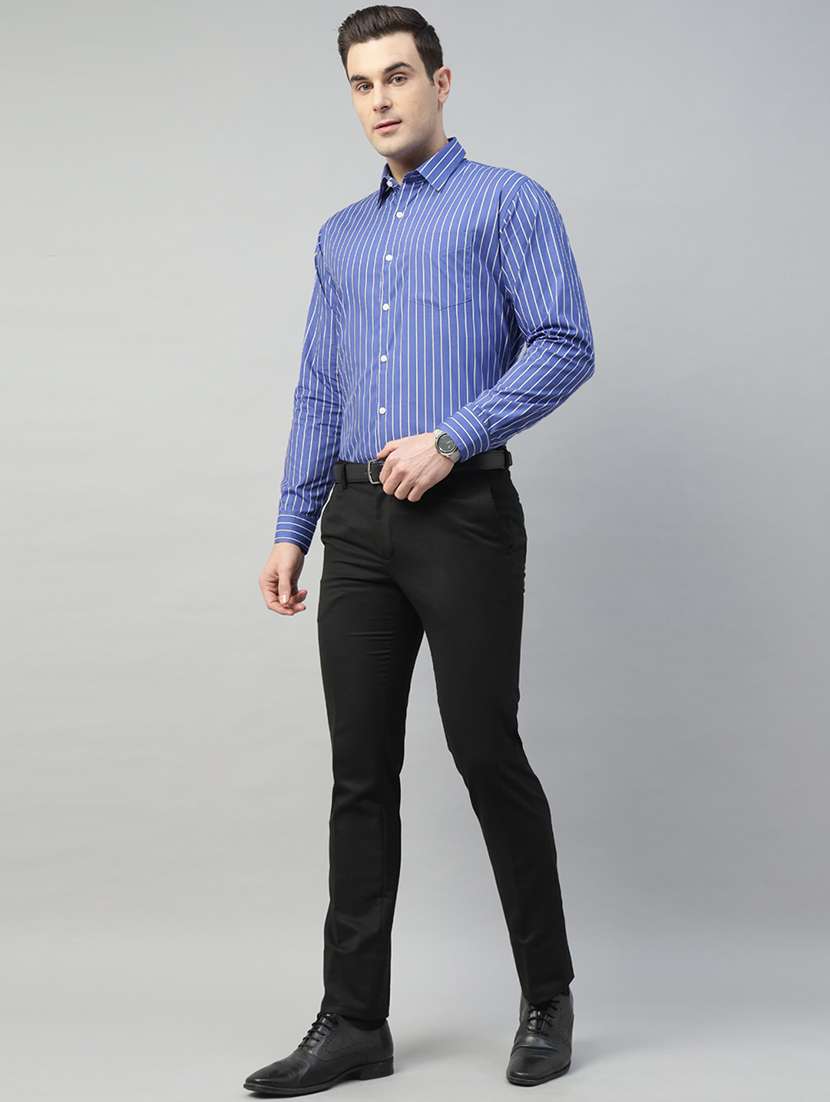 men striped collared long sleeve shirt - 22039587 - Standard Image - 4