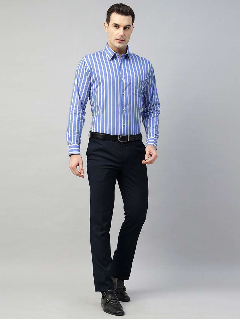 men striped collared long sleeve shirt - 22039588 -  Standard Image - 4