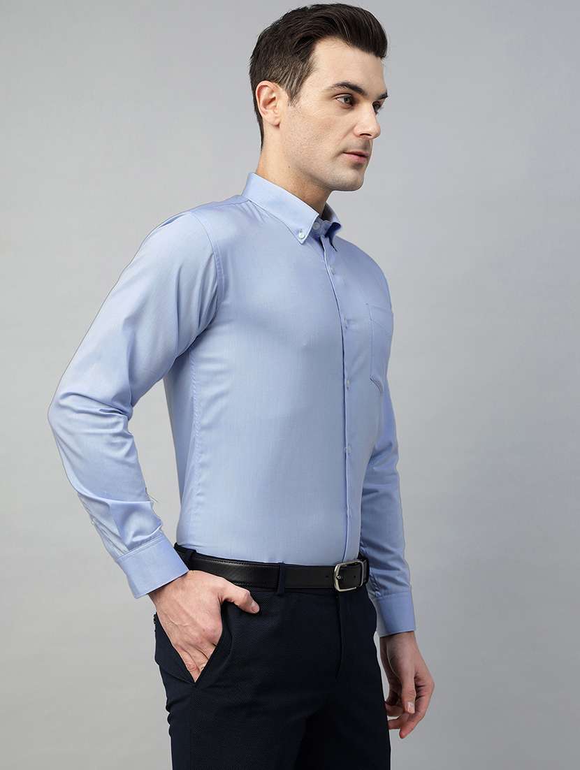 men solid collared long sleeve shirt - 22039589 -  Standard Image - 1