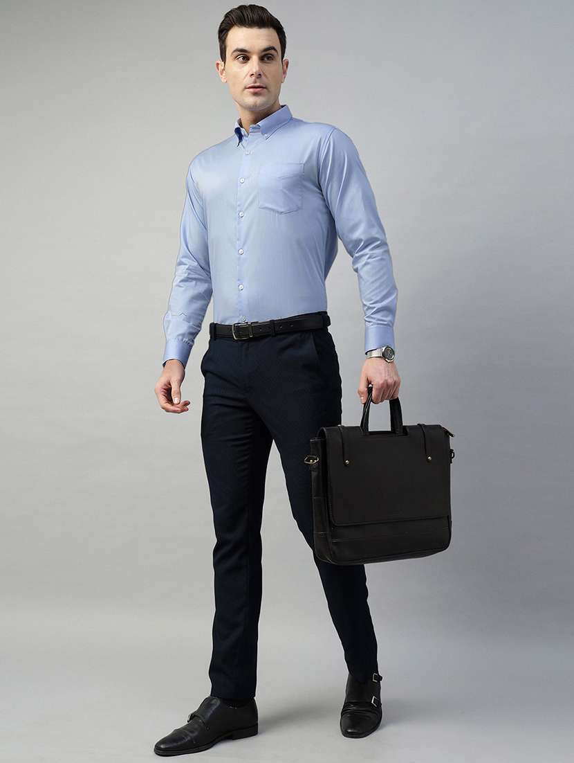 men solid collared long sleeve shirt - 22039589 -  Standard Image - 4