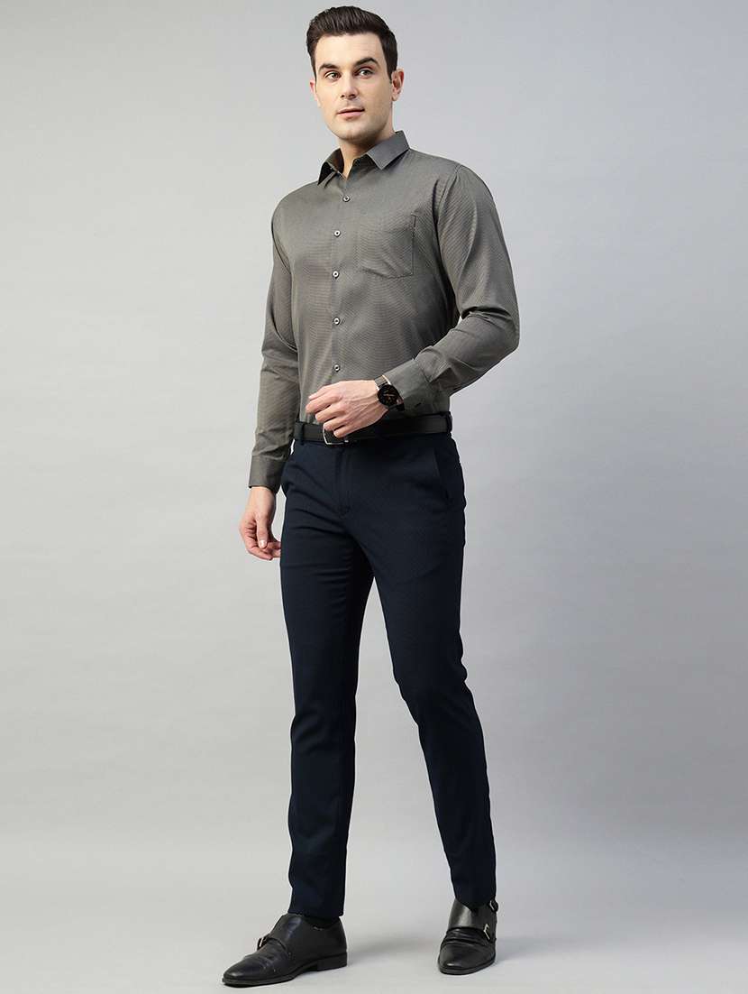 men solid collared long sleeve shirt - 22039601 -  Standard Image - 4