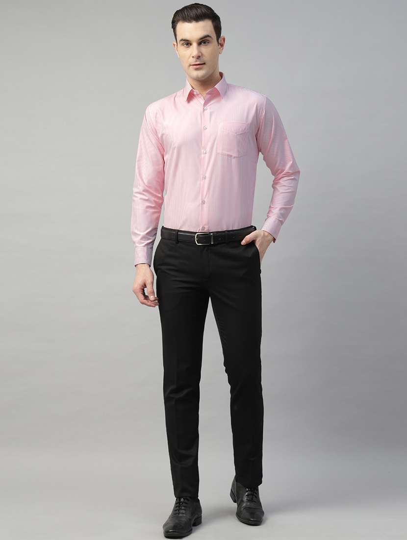 men striped collared long sleeve shirt - 22039602 -  Standard Image - 4