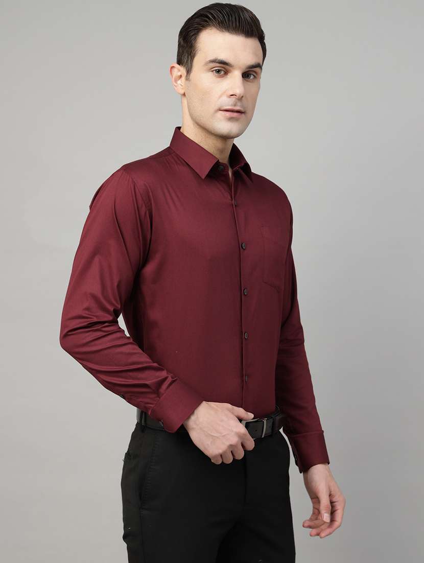 men collared long sleeve regular fit shirt - 22039618 -  Standard Image - 1