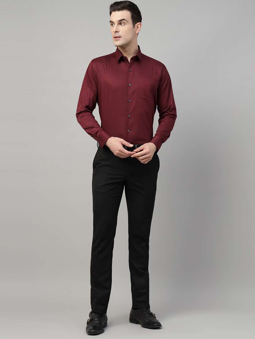men collared long sleeve regular fit shirt - 22039618 -  Standard Image - 4