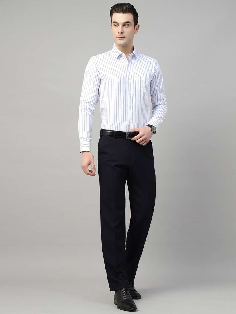 men striped collared long sleeve shirt - 22039619 -  Standard Image - 4