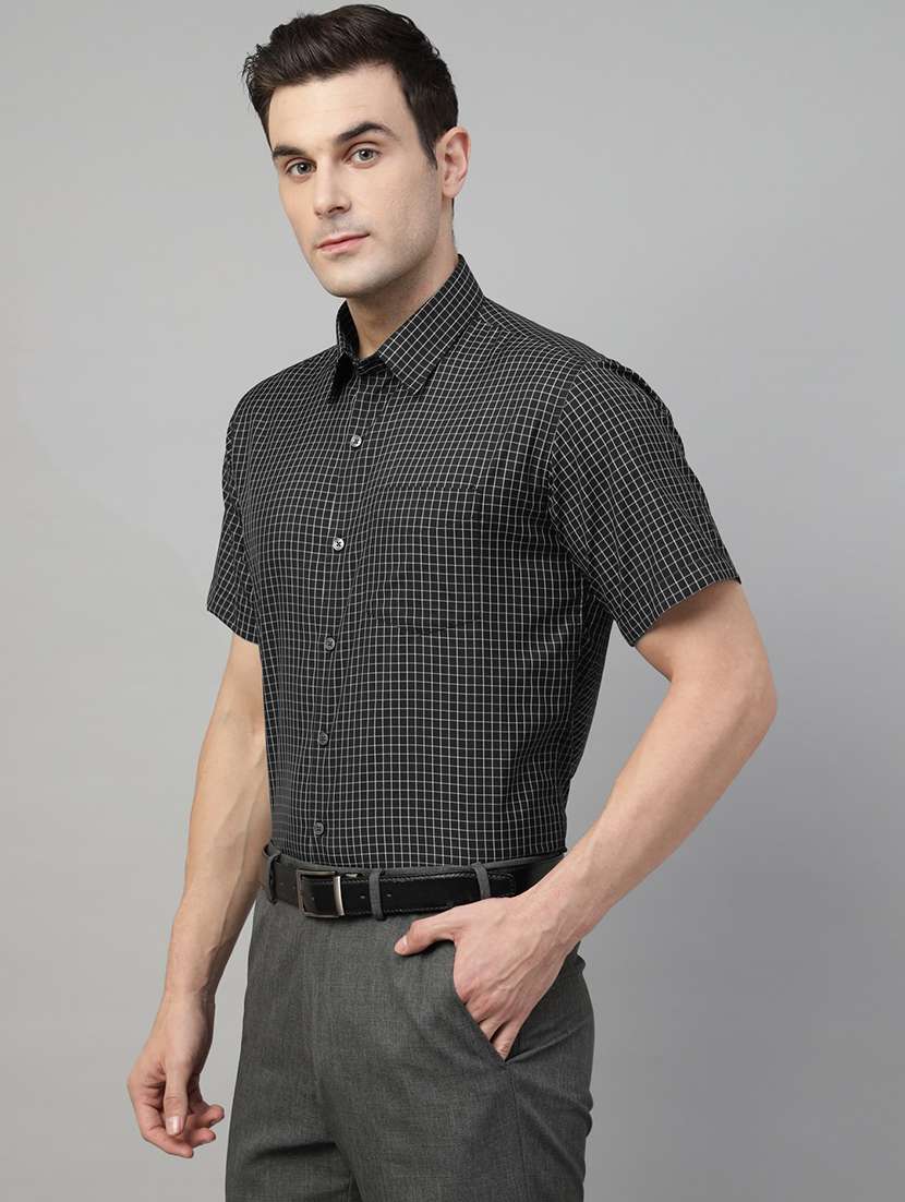 men collared short sleeve regular fit shirt - 22039620 -  Standard Image - 1