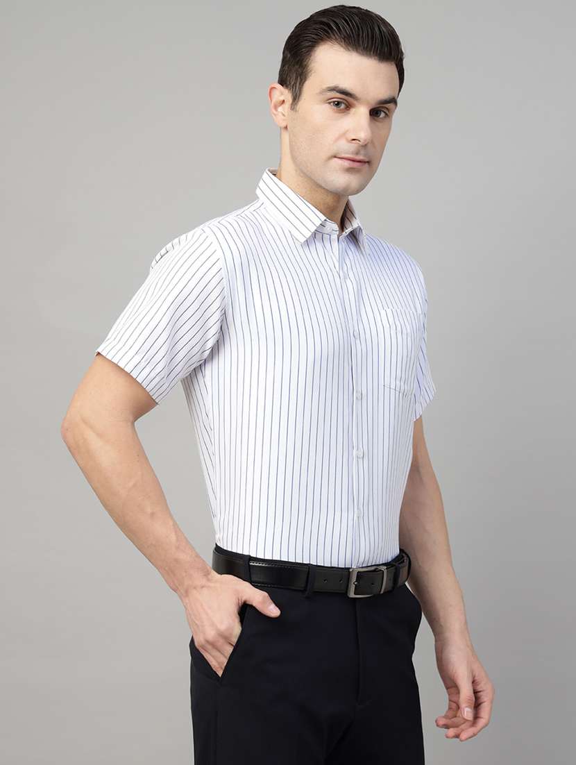 men striped collared long sleeve shirt - 22039623 -  Standard Image - 1