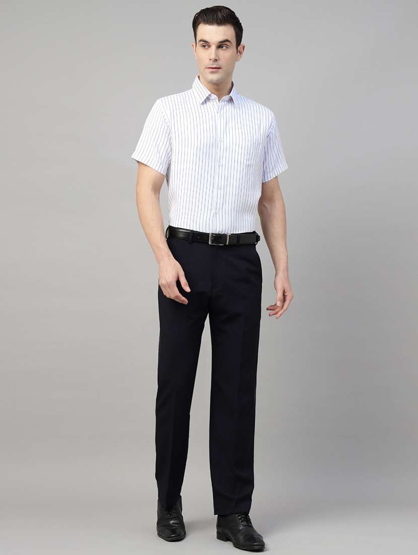 men striped collared long sleeve shirt - 22039623 -  Standard Image - 4