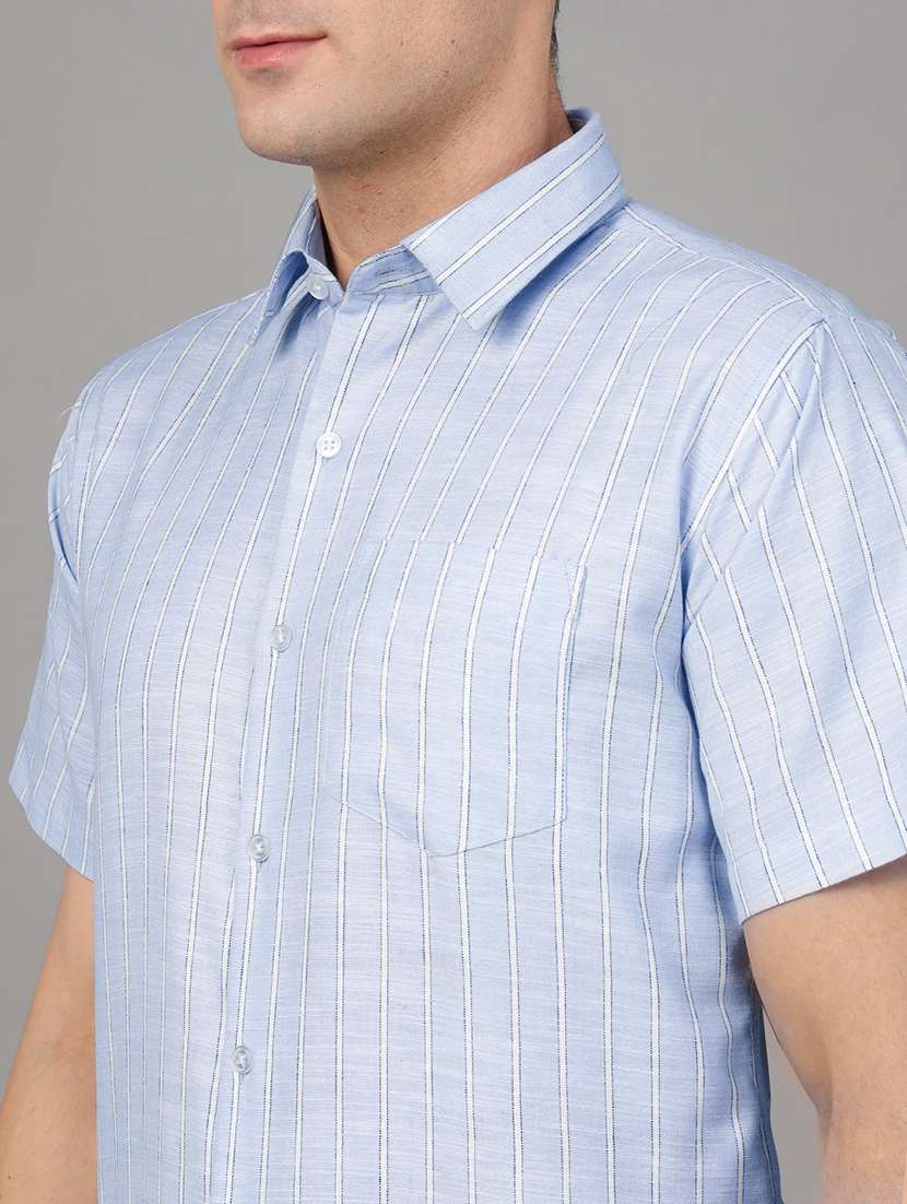 men striped collared long sleeve shirt - 22039626 -  Standard Image - 4