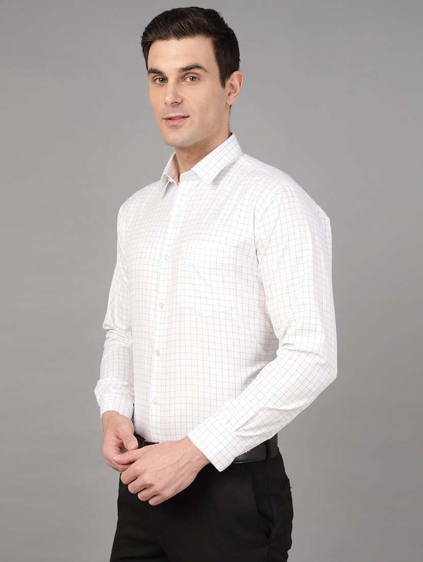 men checkered collared long sleeve shirt - 22039628 -  Standard Image - 1
