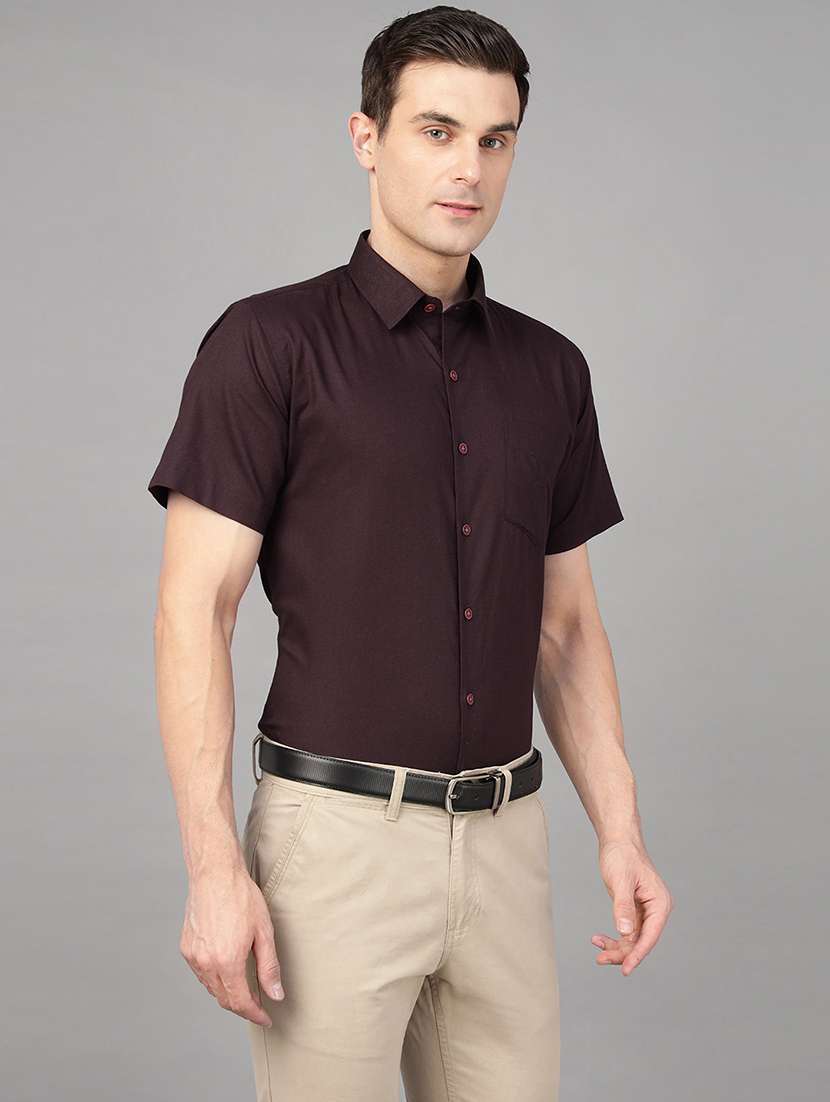 men collared short sleeve regular fit shirt - 22039631 -  Standard Image - 1