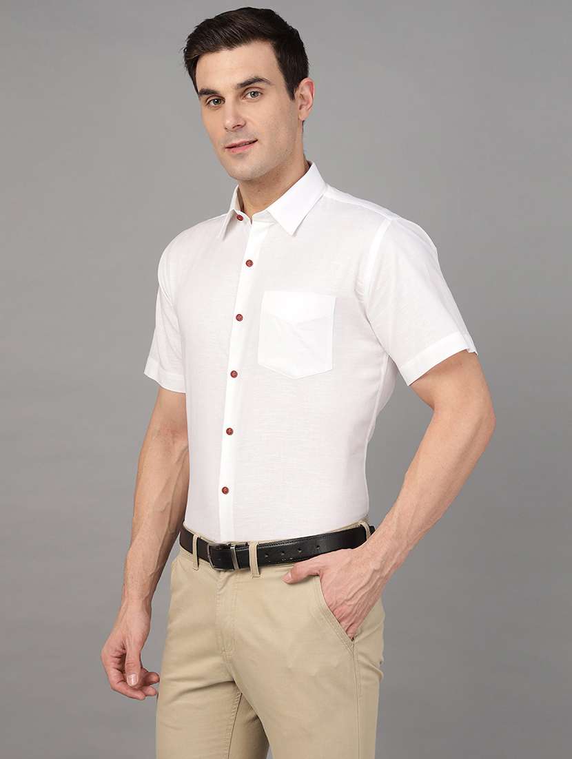men solid collared long sleeve shirt - 22039635 -  Standard Image - 1