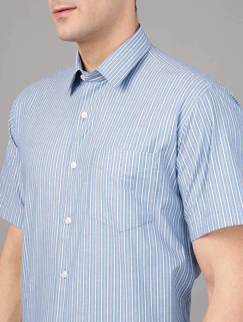 men striped collared long sleeve shirt - 22039639 -  Standard Image - 4