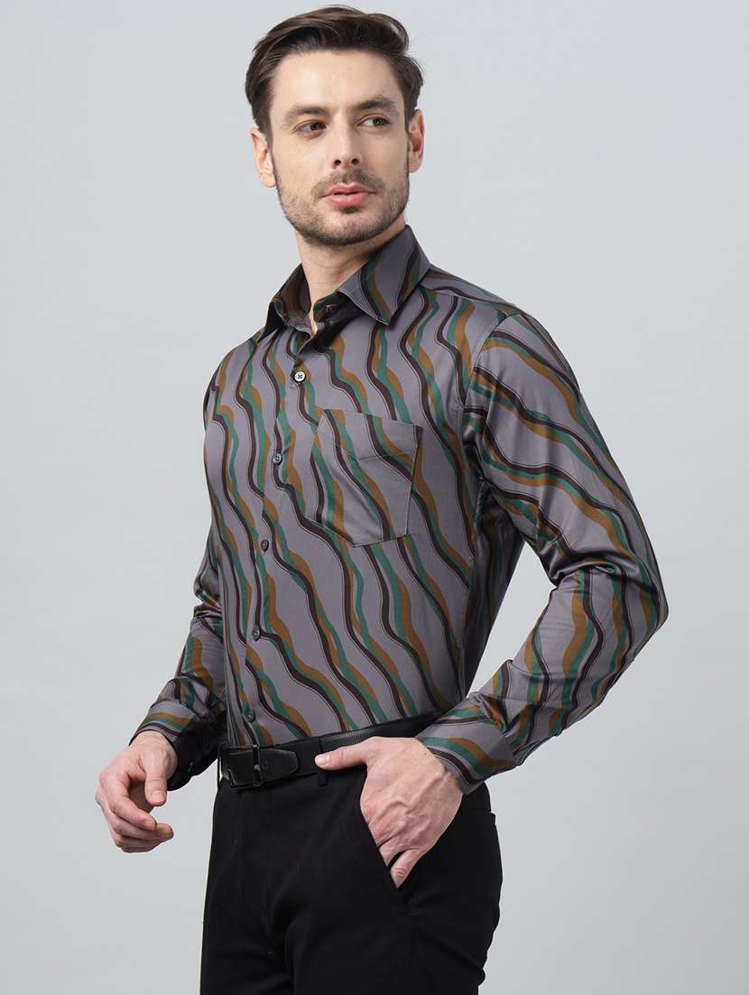 men collared long sleeve regular fit shirt - 22039651 -  Standard Image - 1