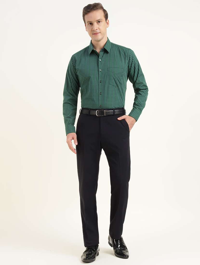 men checkered collared long sleeve shirt - 22039664 -  Standard Image - 4