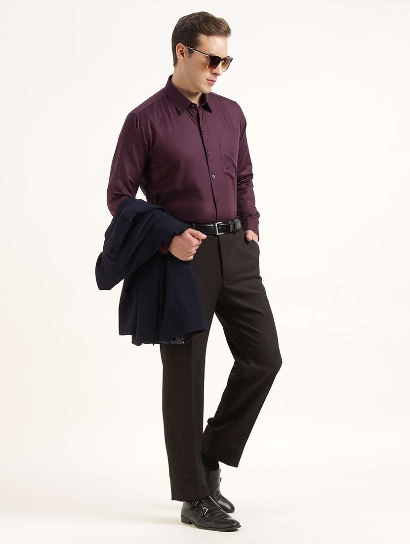 men collared long sleeve regular fit shirt - 22039665 -  Standard Image - 4