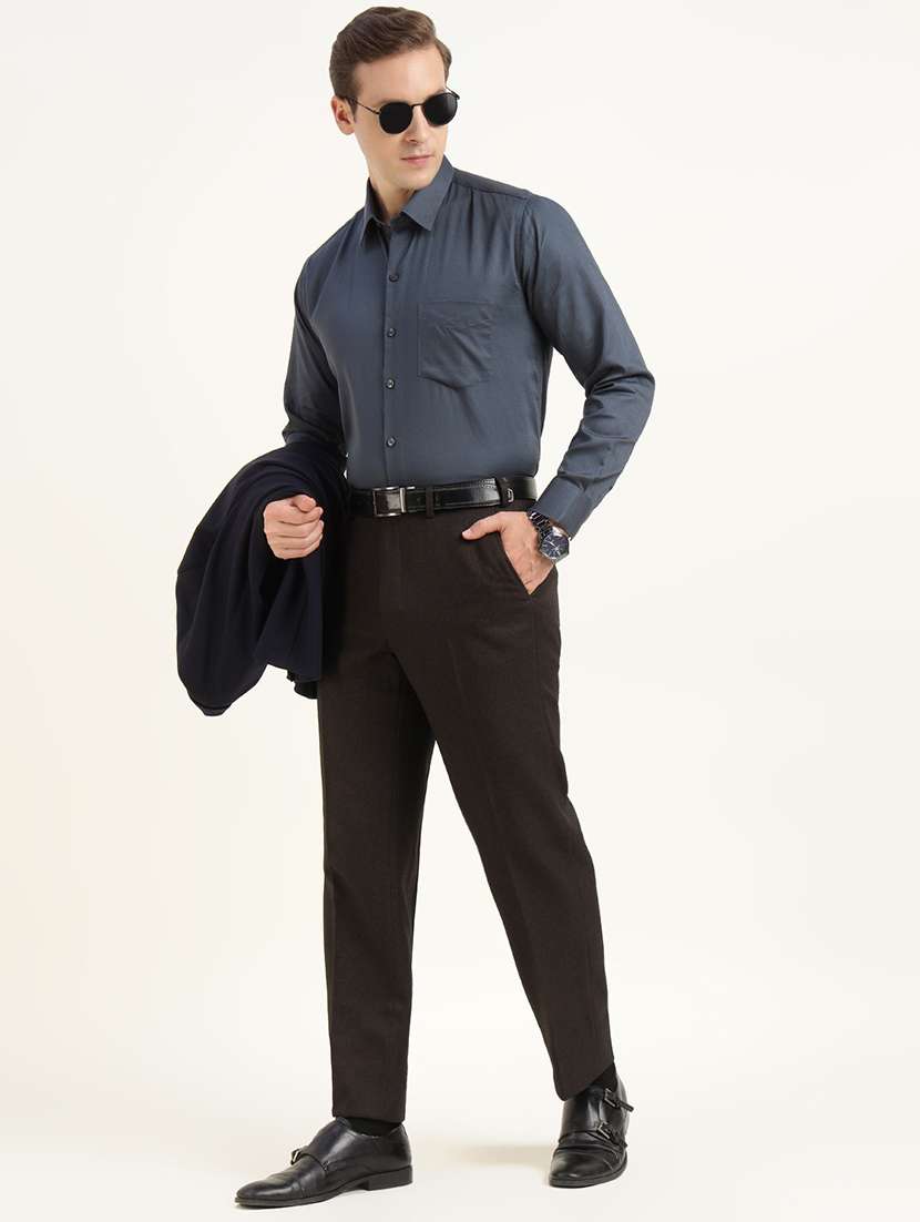 men collared long sleeve regular fit shirt - 22039666 -  Standard Image - 4