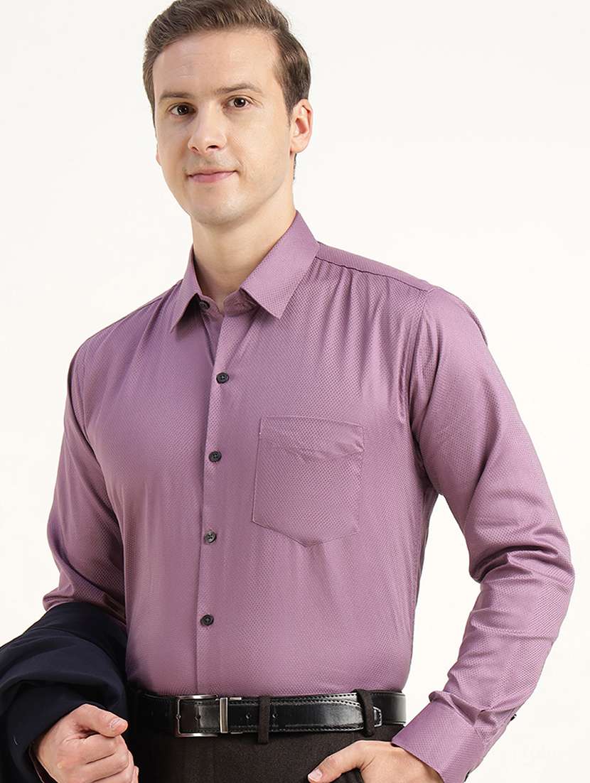 men solid collared long sleeve shirt - 22039667 -  Standard Image - 1