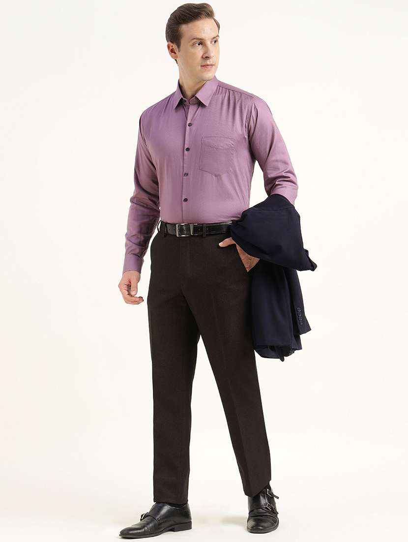 men solid collared long sleeve shirt - 22039667 -  Standard Image - 4