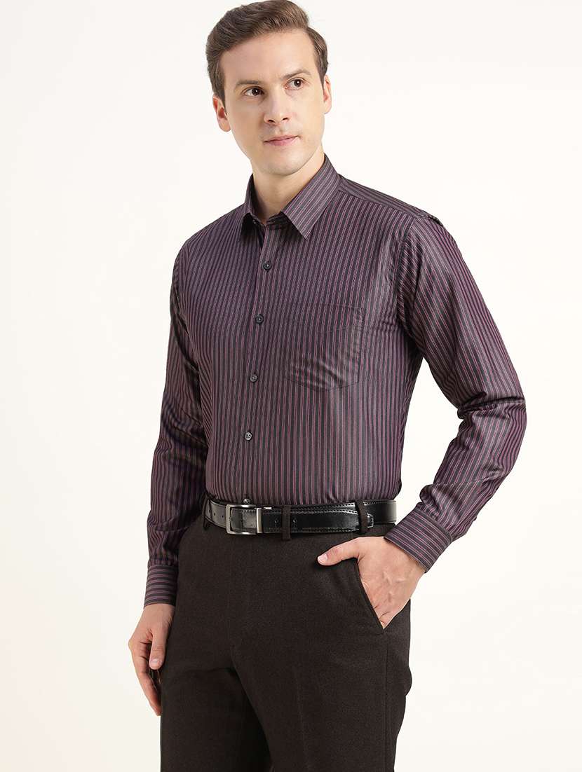 men collared long sleeve regular fit shirt - 22039674 -  Standard Image - 1
