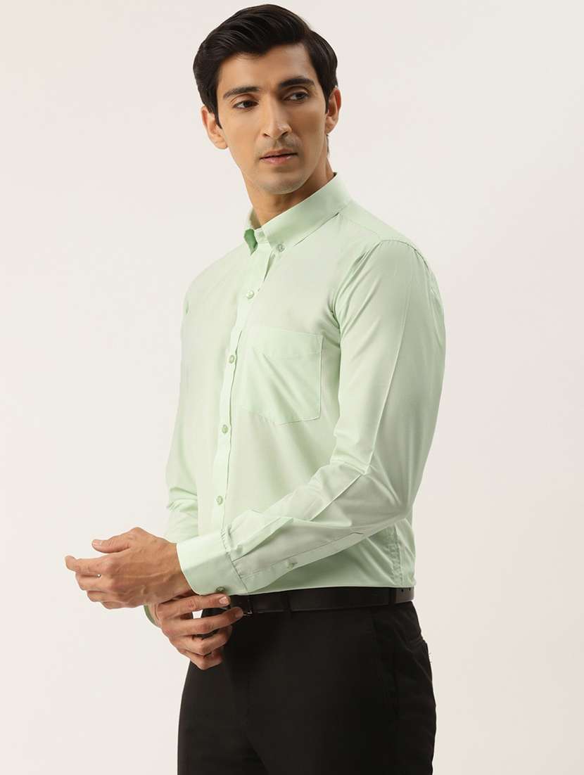 men solid collared long sleeve shirt - 22039679 -  Standard Image - 1