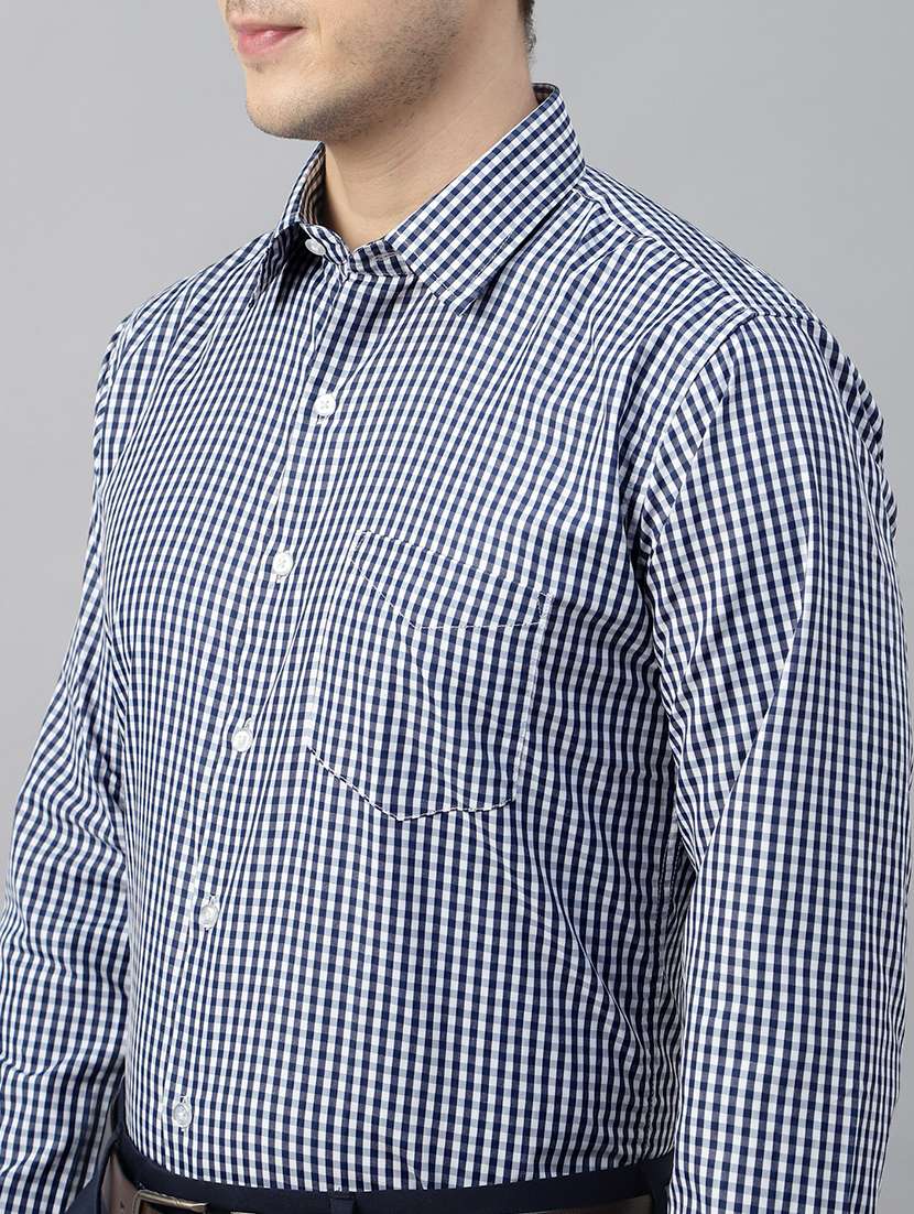 men checkered collared long sleeve shirt - 22039685 -  Standard Image - 4
