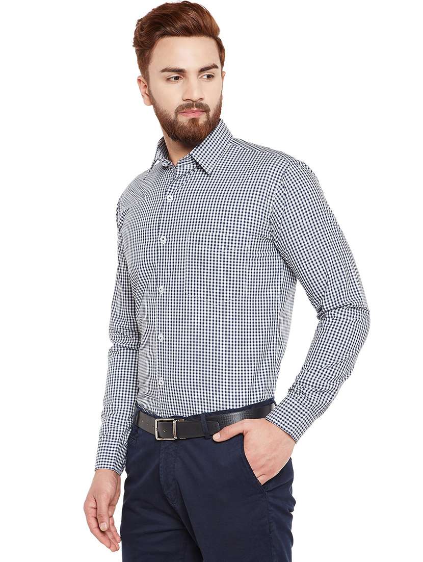 men collared long sleeve regular fit shirt - 22039690 -  Standard Image - 1
