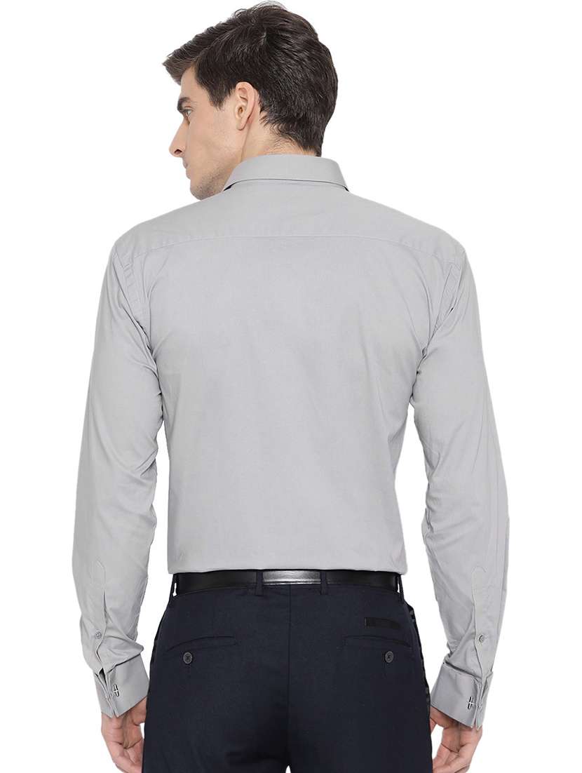 men solid collared long sleeve shirt - 22039691 -  Standard Image - 1