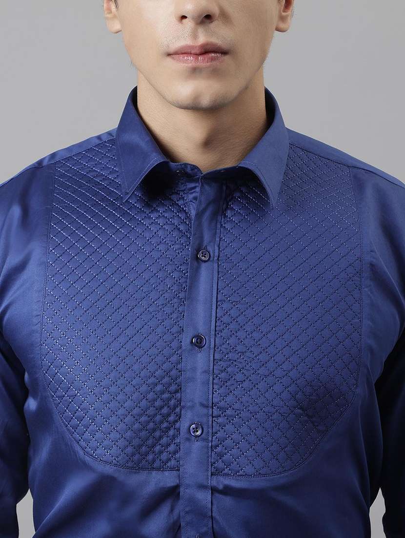men solid collared long sleeve shirt - 22039694 -  Standard Image - 4