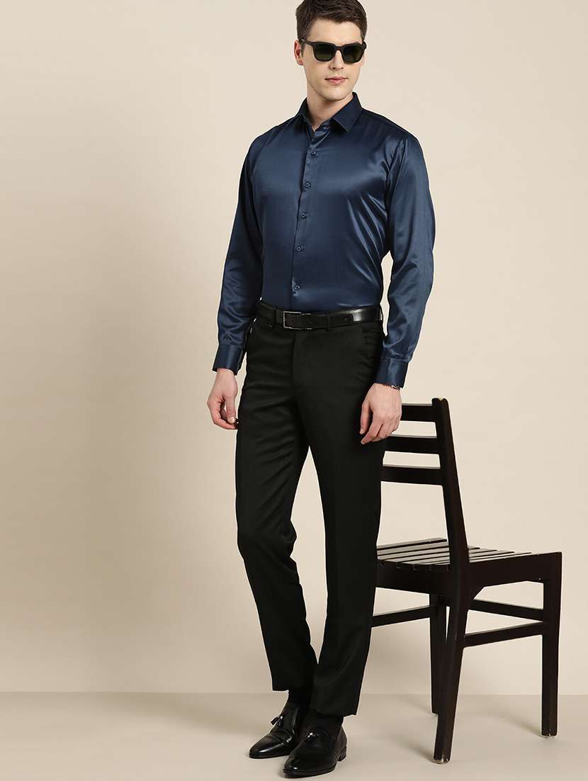 men collared long sleeve regular fit shirt - 22039695 -  Standard Image - 4