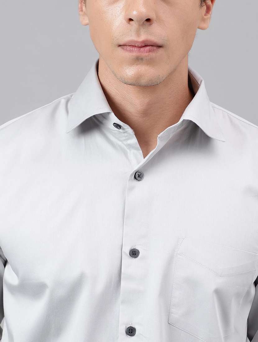men solid collared long sleeve shirt - 22039698 -  Standard Image - 4