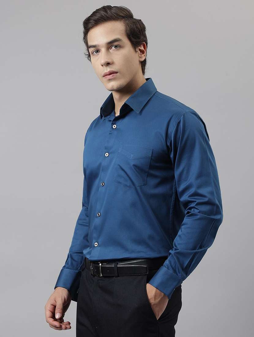 men collared long sleeve regular fit shirt - 22039701 -  Standard Image - 1