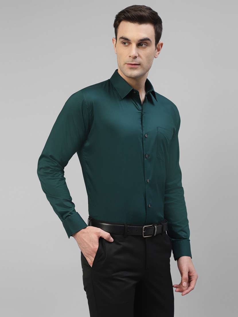 men solid collared long sleeve shirt - 22039702 -  Standard Image - 1
