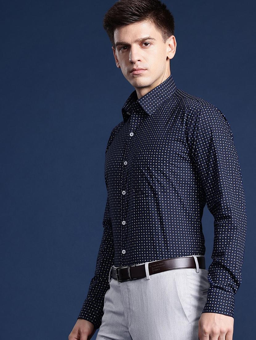 men printed collared long sleeve shirt - 22039712 -  Standard Image - 1