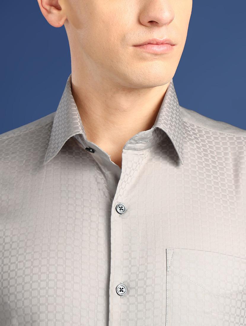 men self designed collared long sleeve shirt - 22039714 - Standard Image - 4