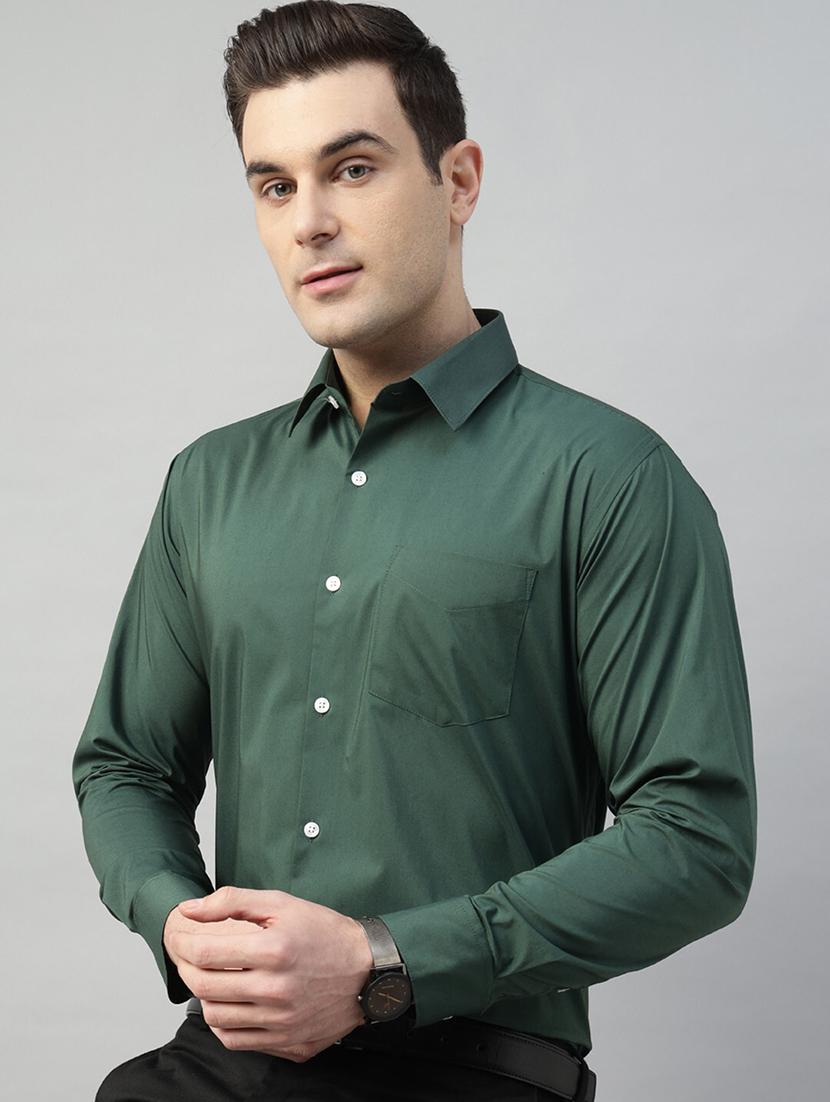 men solid collared long sleeve shirt - 22039716 -  Standard Image - 1