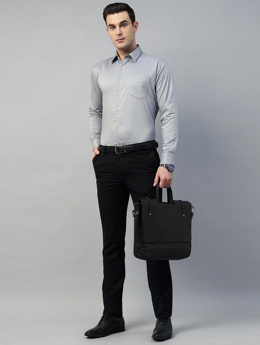 men collared long sleeve regular fit shirt - 22039717 - Standard Image - 4