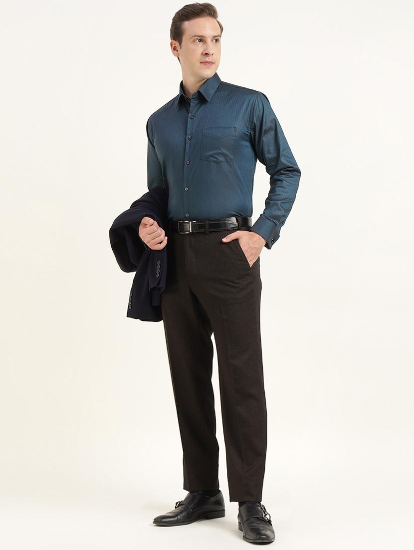 men solid collared long sleeve shirt - 22039719 - Standard Image - 4