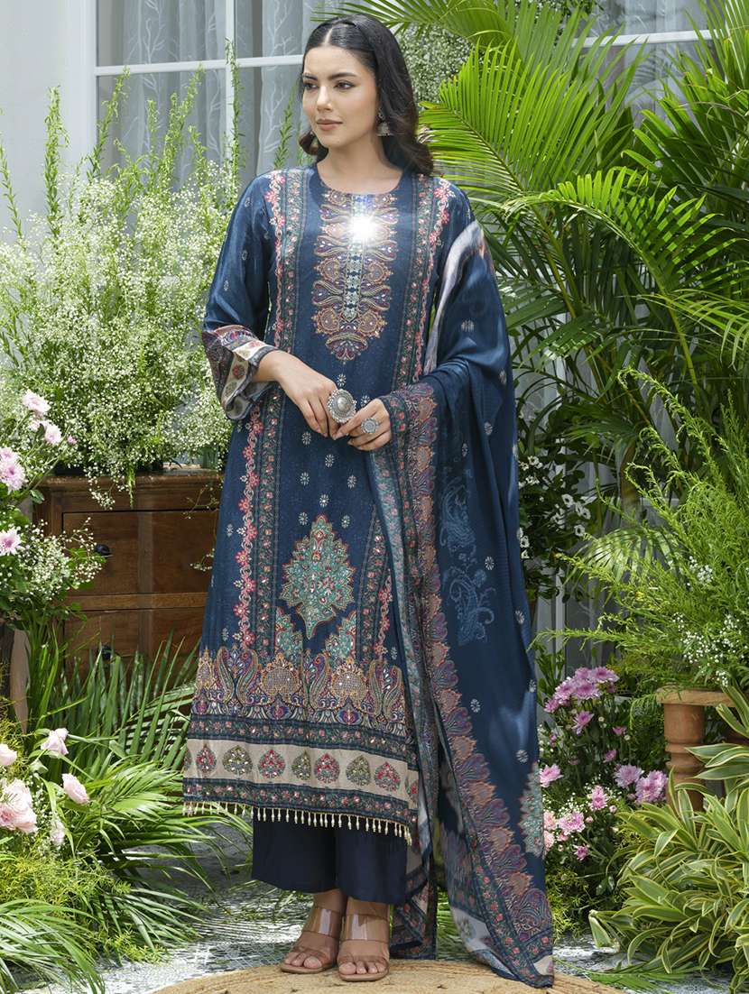 women printed kurta and pant with dupatta set - 22039758 -  Standard Image - 1