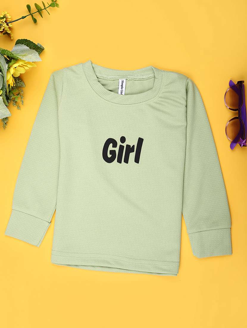 girls printed long sleeve tee