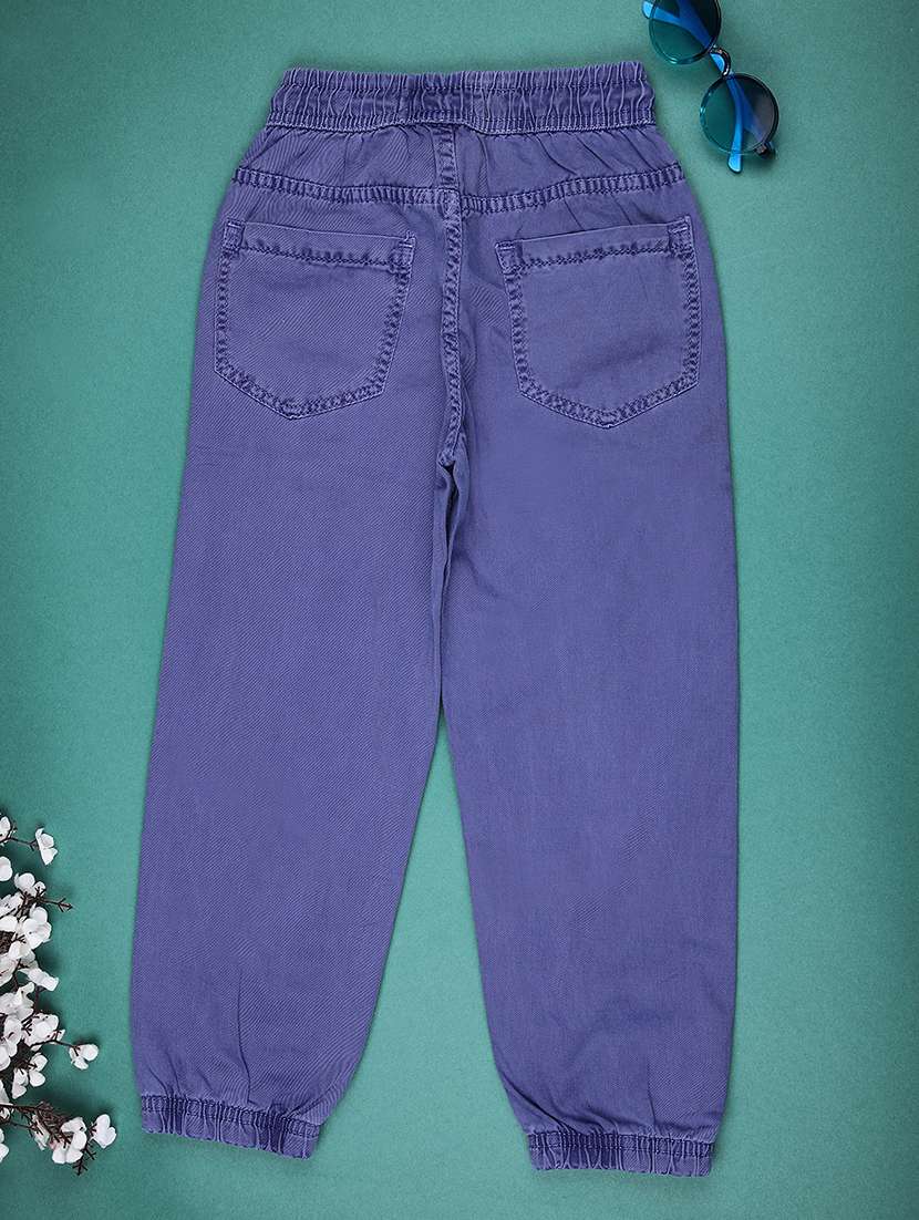 boys solid mid rise relaxed fit jogger - 22040299 -  Standard Image - 1
