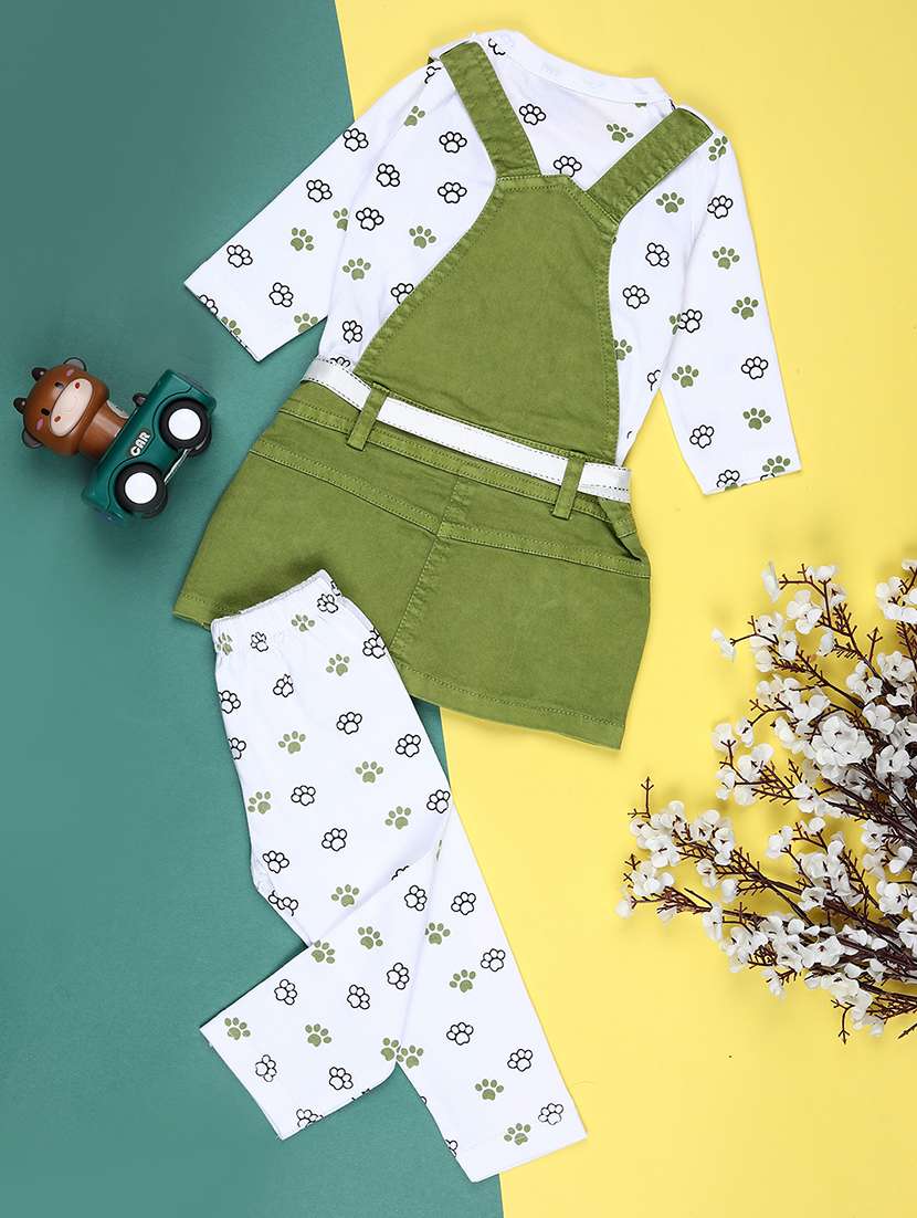 girls printed round neck full length set - 22040321 -  Standard Image - 1