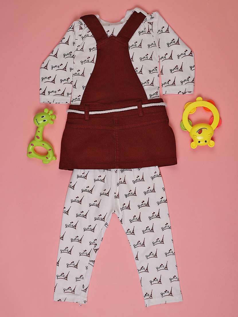 girls printed round neck full length set - 22040329 -  Standard Image - 1