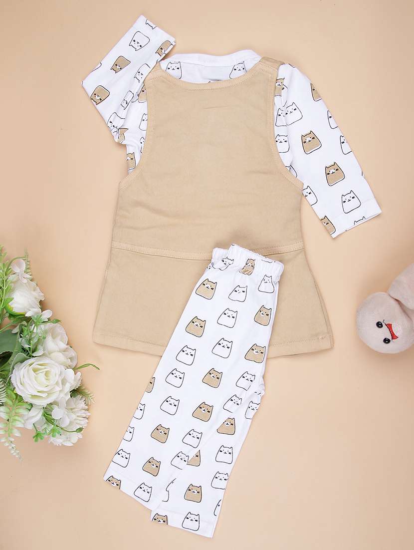 girls printed round neck full length set - 22040331 -  Standard Image - 1