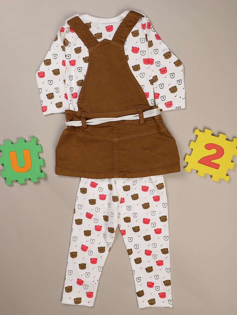 girls printed round neck full length set - 22040333 -  Standard Image - 1