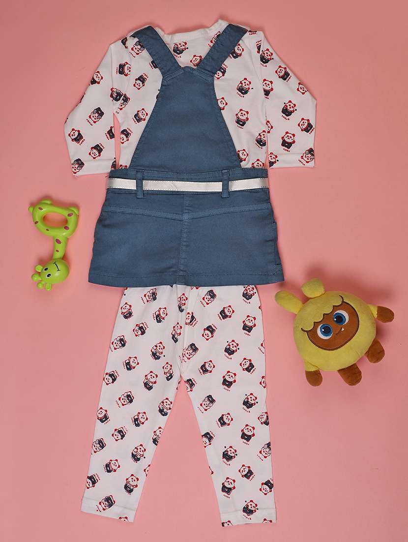 girls printed round neck full length set - 22040335 -  Standard Image - 1
