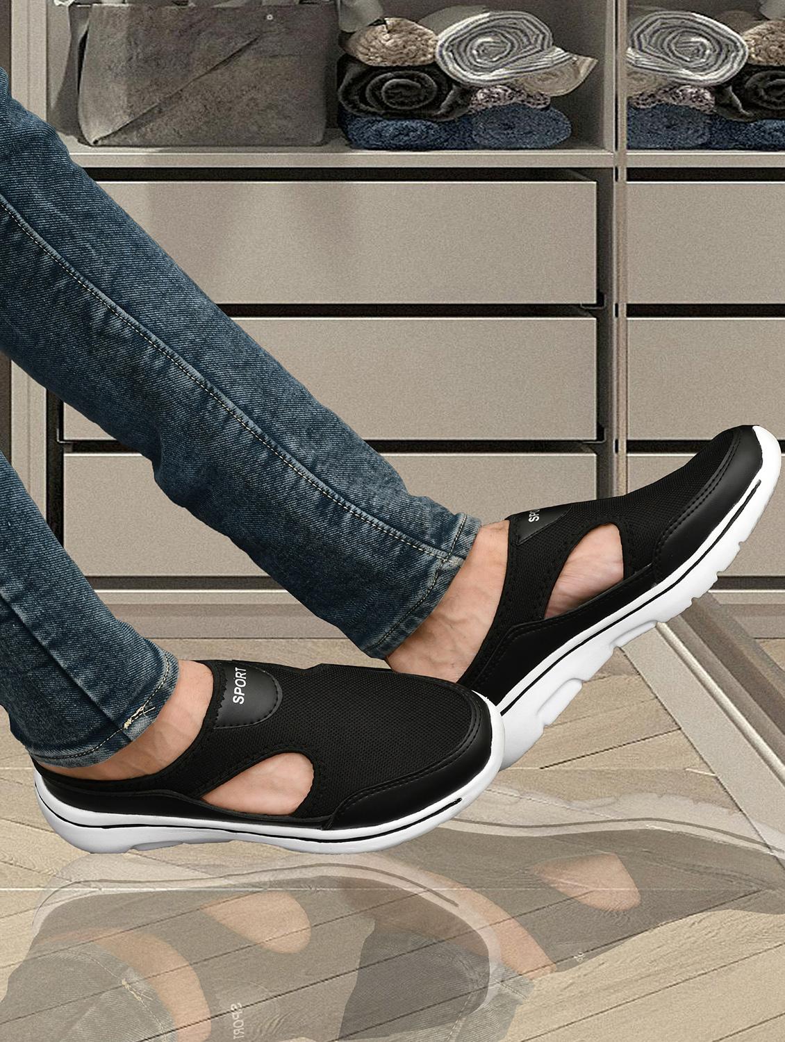 men black slip on sport shoe - 22040939 -  Standard Image - 1