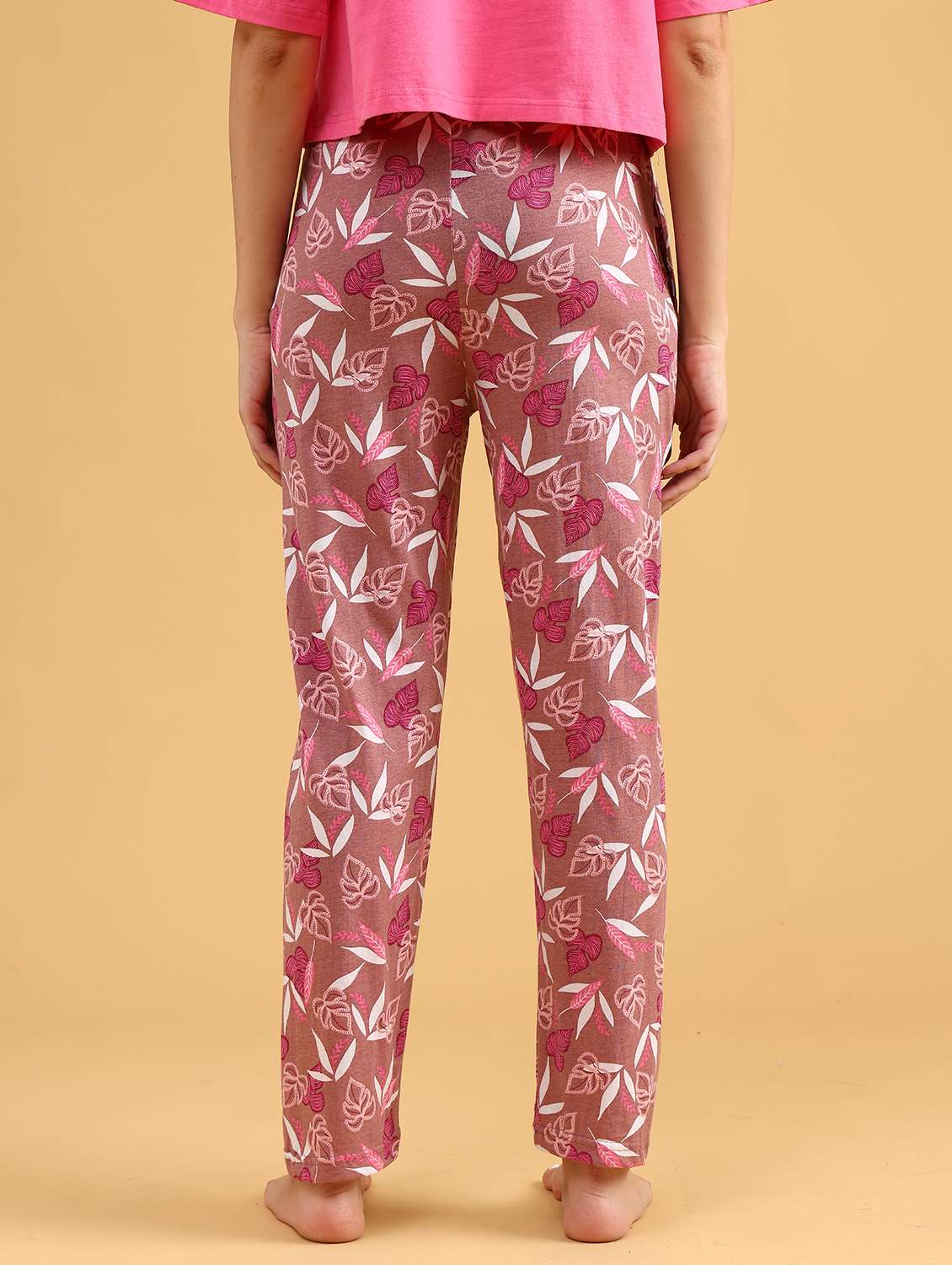 women printed mid rise lounge wear pajama - 22040979 -  Standard Image - 4